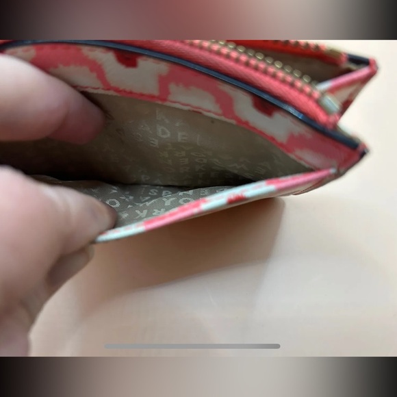 Kate Spade NY Bitsy Card Case Laurel Way Rose? Pink Red Keychain Flower 🌸 - Picture 4 of 4